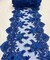 Royal Blue 3D Wide Floral Sequin & Mesh with Pearls Lace Trim for Table Runner 13"